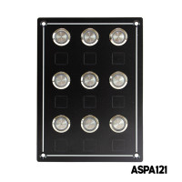 AAA - 9 Gang Switch Panel IP65 Self-Locking Push Button 12-24 V DC